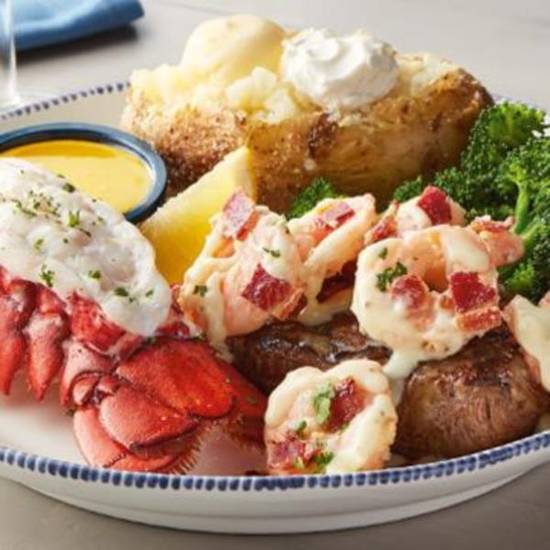 New! Lobster & Shrimp-Topped Sirloin**