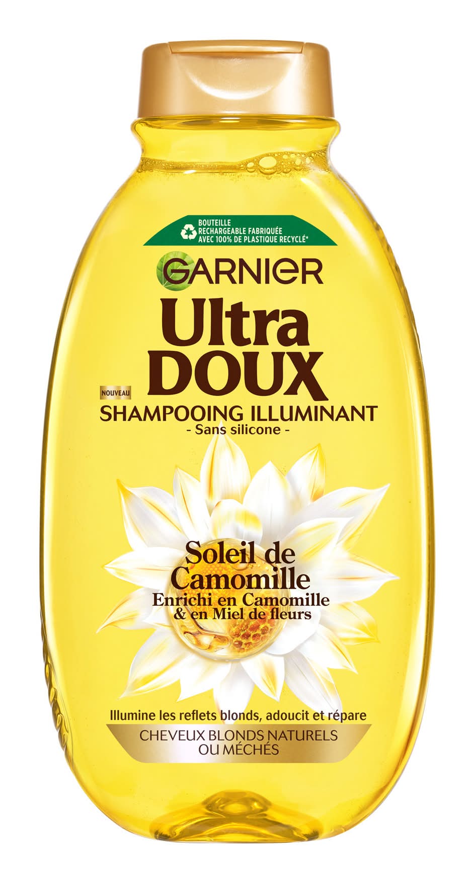Garnier - Ultra doux shampooing illuminant à la camomille et miel de fleurs pour cheveux blonds (300ml)