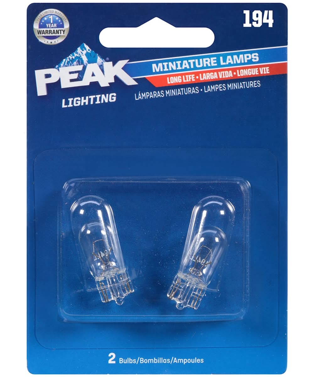 Peak Incandescent Indicator Miniature Automotive Bulb 194