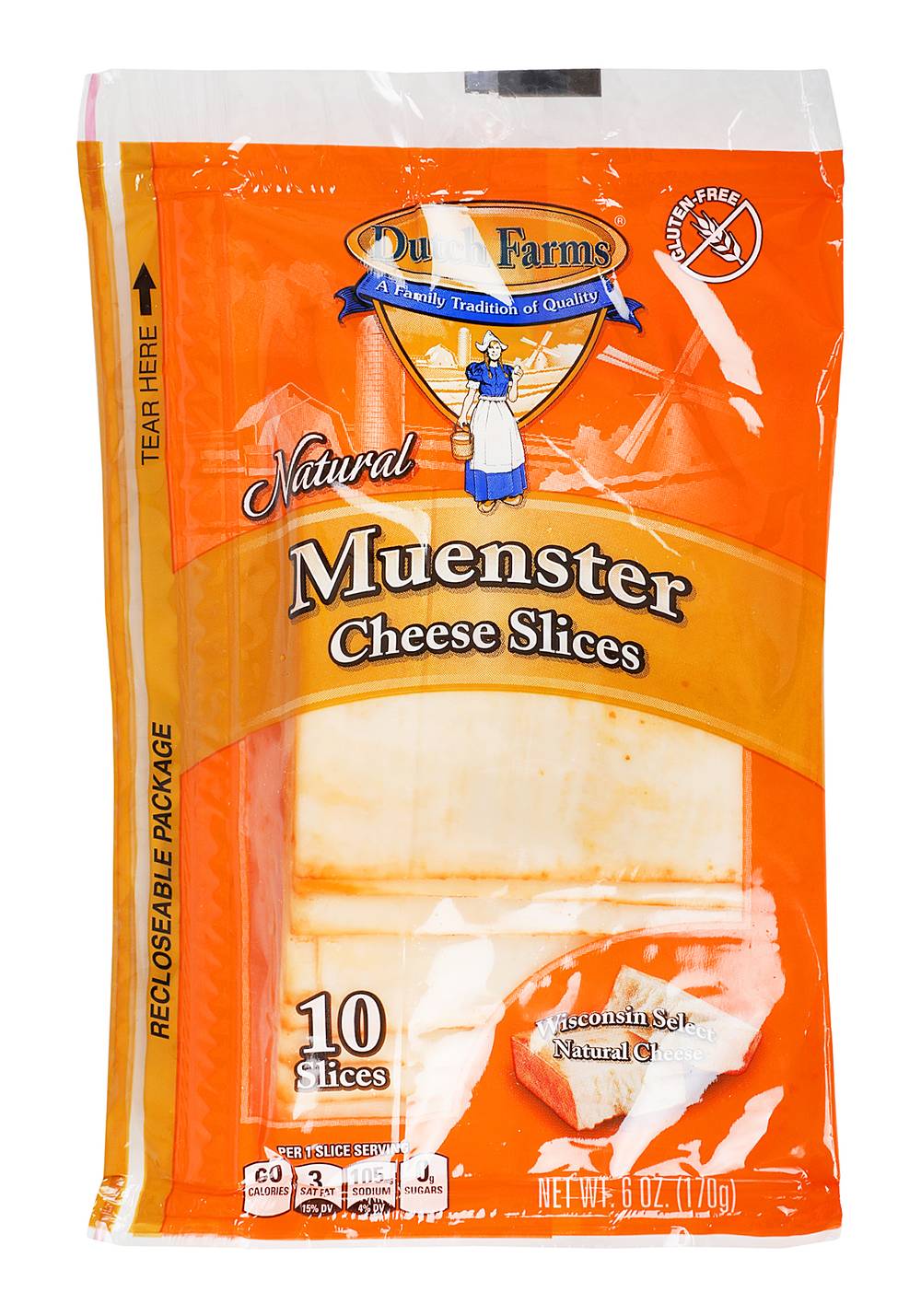 Dutch Farms · Queso muenster rebanado (10 un)
