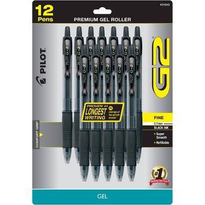 Pilot G2 Fine Point Black Ink Gel Pens(12 Ct)