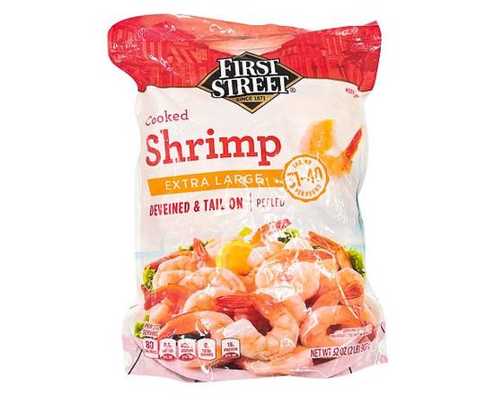 First Street · Extra Large Cooked Shrimp Tail On (32 oz)