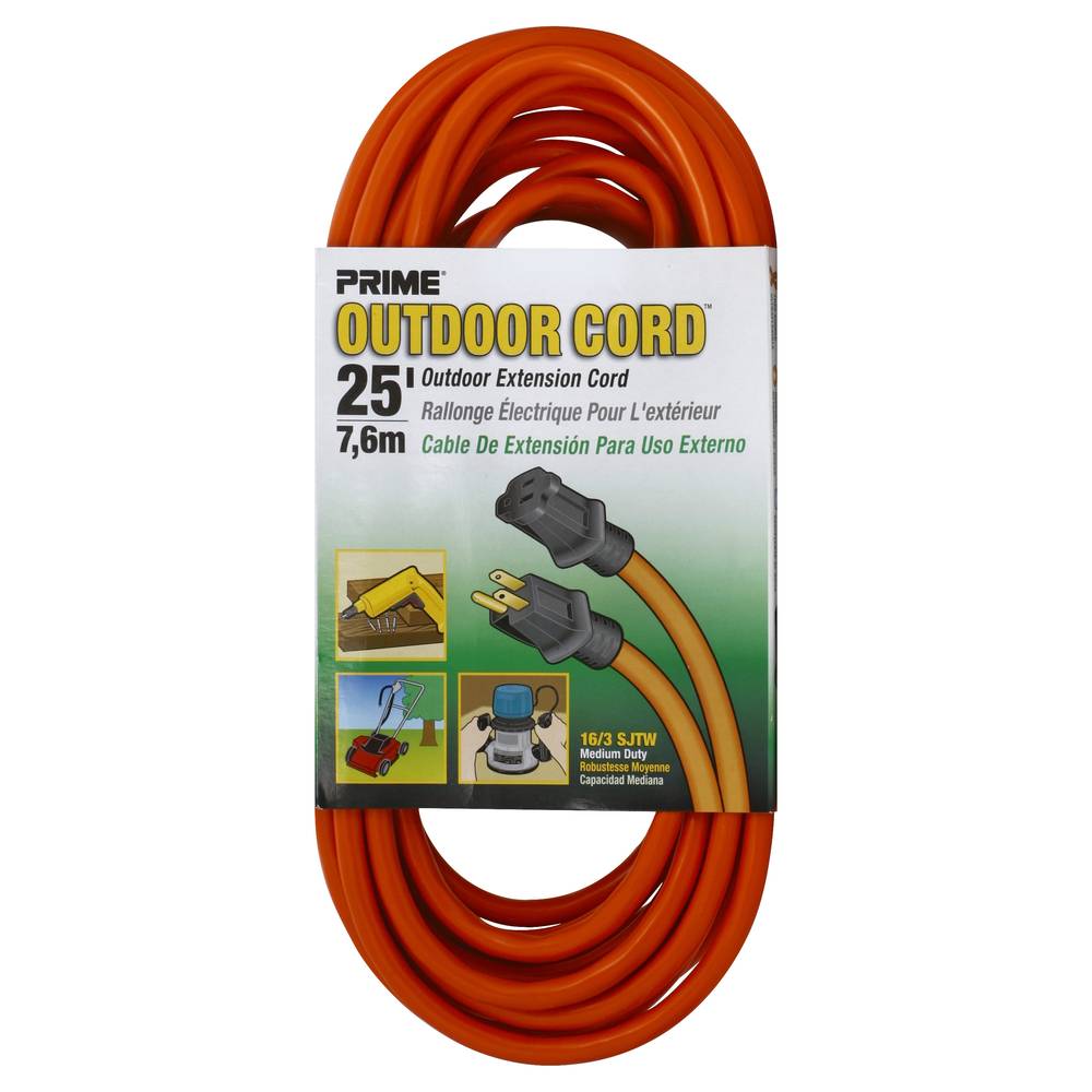 Prime 25' Outdoor Extension Cord