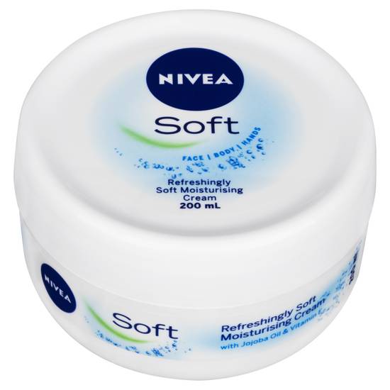 Nivea Soft Cream Lotion Moisturiser + Jojoba Oil & Vitamin E 200ml