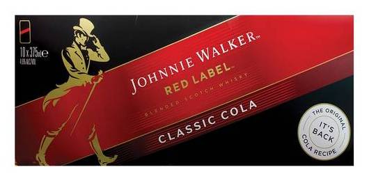 Johnnie Walker Red Label & Cola 375ml (10 Pack)