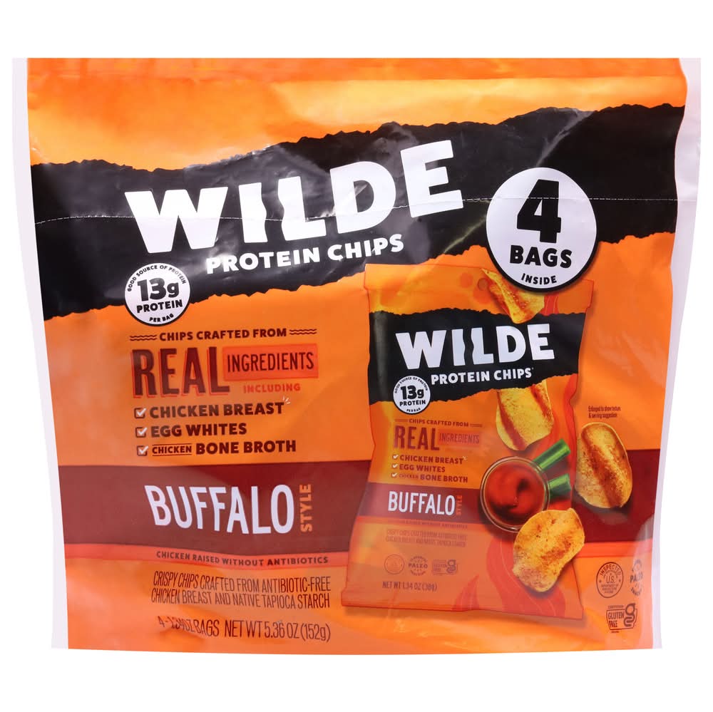 Wilde Protein Chips, Buffalo Chicken (4 x 1.34 oz)