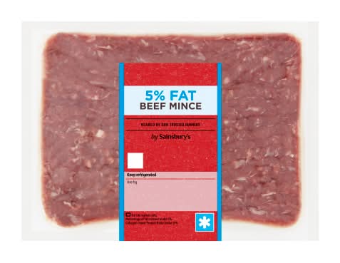Sainsbury's British 5% Fat Beef Mince (500g)