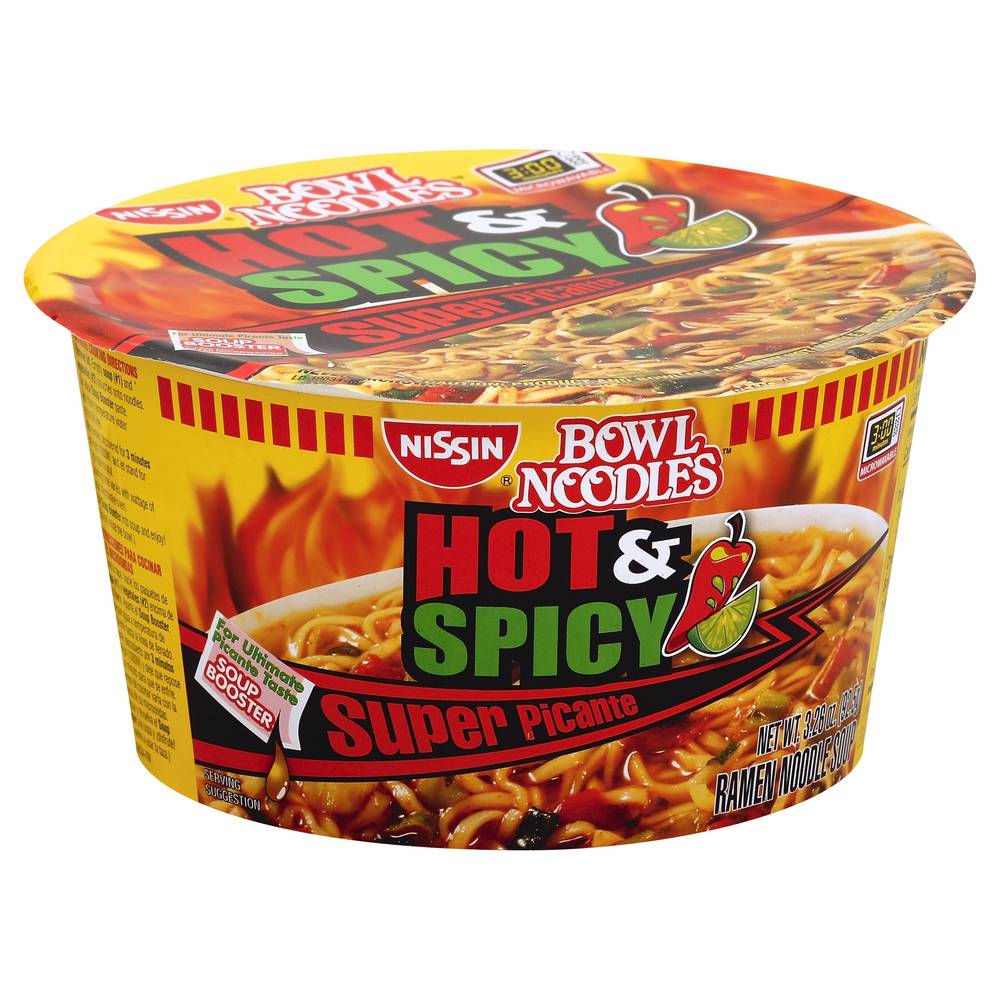 Nissin Hot & Spicy Blazing Hot Flavor Ramen Noodle Soup (3.3 oz)