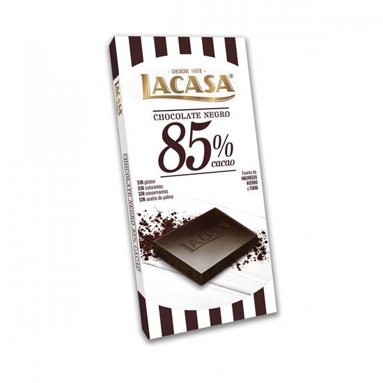 TABL. CHOC NEGRO 85% 100GR LACASA
