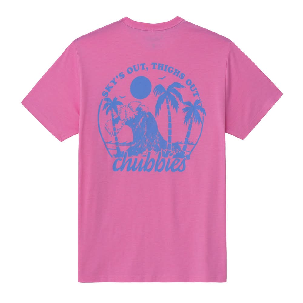 Chubbies Men's Short Sleeve Graphic T-Shirt (Bright Pink, L)