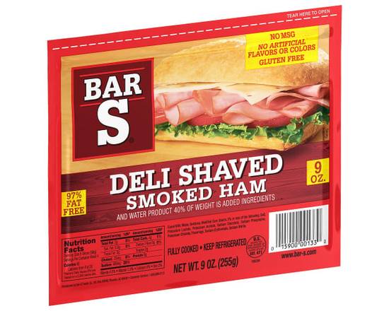 Bar S · Deli Shaved Smoked Ham (9 oz)