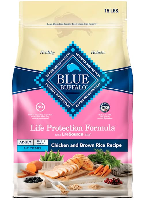 Blue Buffalo Life Protection Formula Small Breed Adult Chicken & Brown Rice Dry Dog Food, 15 lbs.