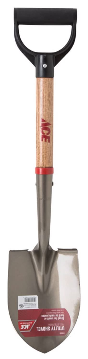 Ace Little Pal 27 In. Steel Round Utility Shovel Wood Handle