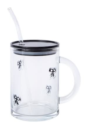 Sipper Mug 16oz Black Bow