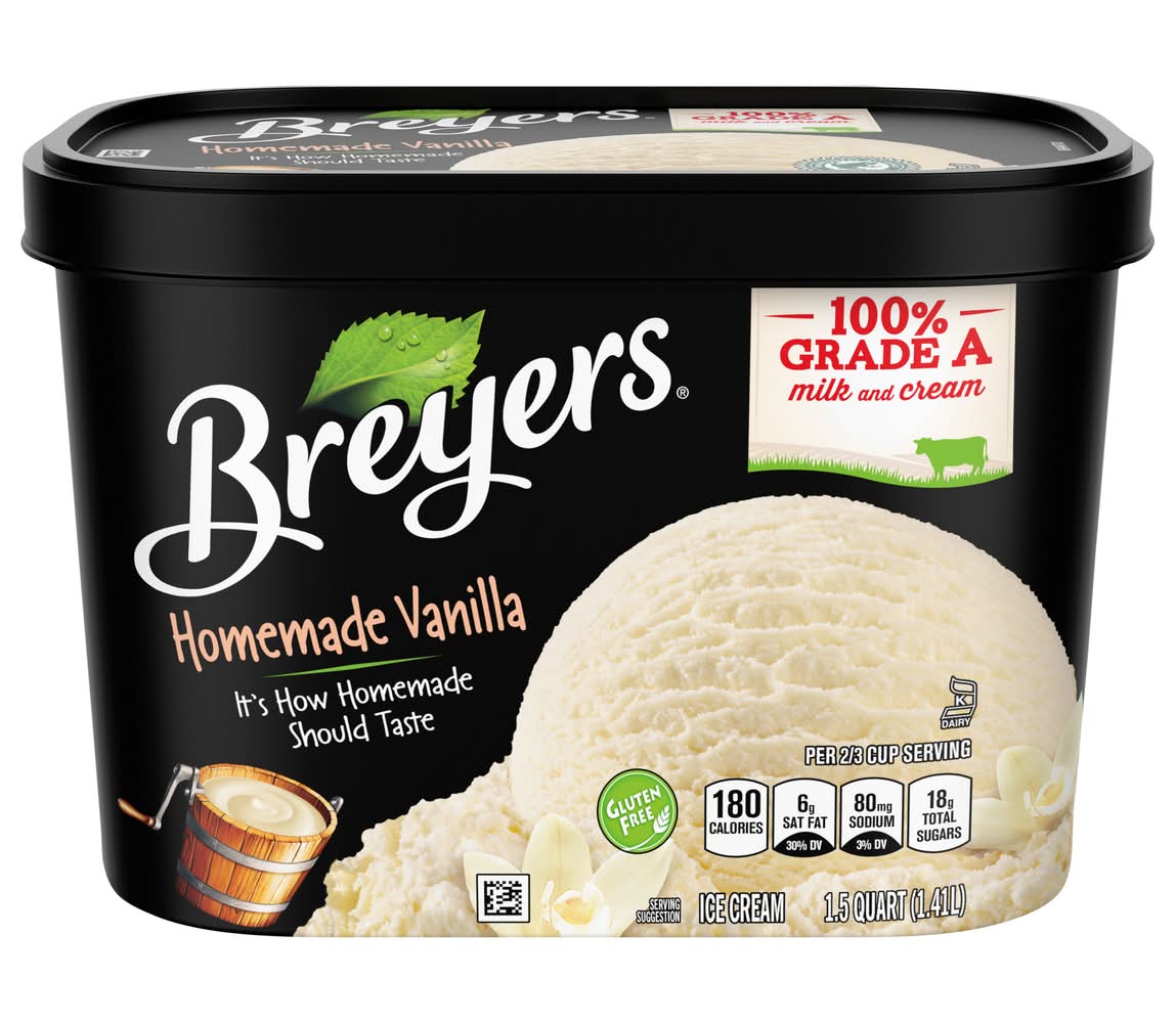 Breyers Gluten Free Ice Cream, Homemade Vanilla (1.41 L)
