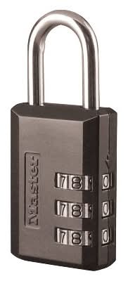 Master Lock Resettable Numeric Combination Lock, Black