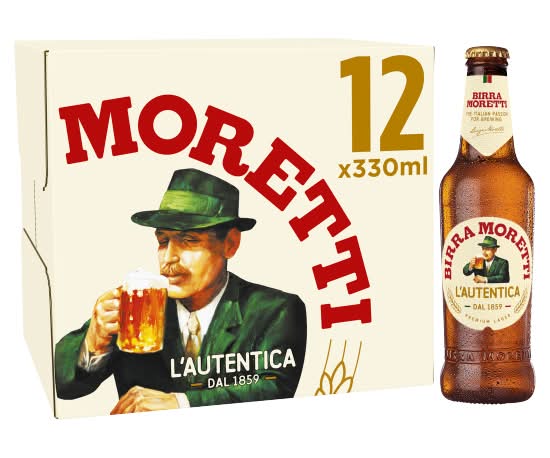 Moretti Premium Lager Beer (12 x 330ml)