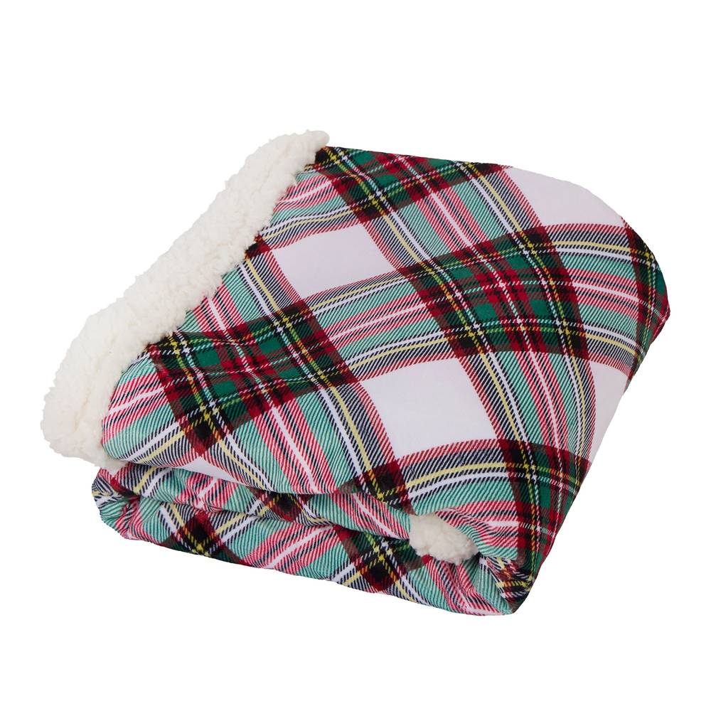 Merry & Bright Holiday Plaid Blanket For Dogs, Multicolor