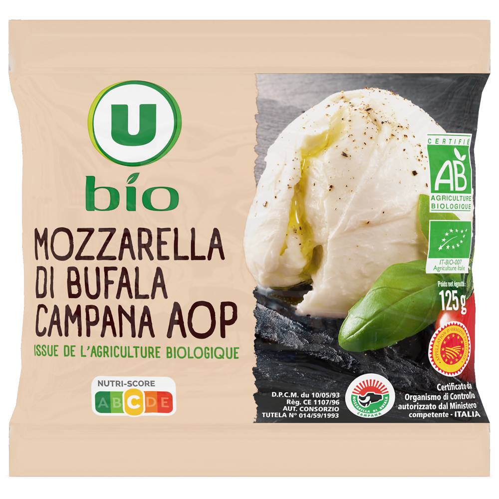 U Bio - U fromage AOP mozzarella di bufala campana bio