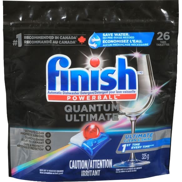 Finish Quantum Ultimate Powerball Dishwasher Detergent Tabs (325 g, 26 ct)