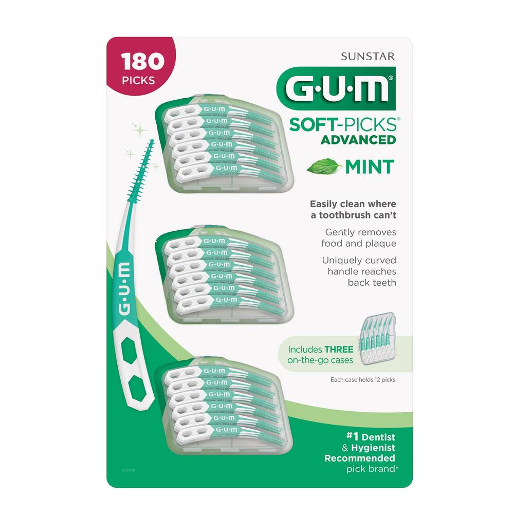 GUM Soft-Picks Advanced Mint, 180-count