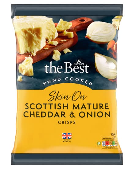 The Best Scottish Mature Cheddar & Onion Crisps (125g)