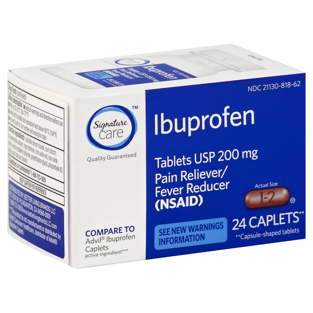 Signature Care Ibuprofen Usp 200 mg Caplets (1 oz)