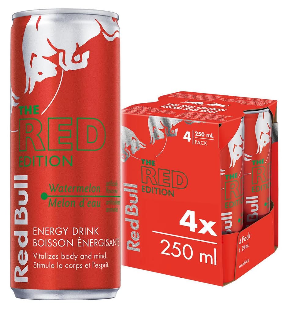 Red Bull Energy Drink, Watermelon (4 x 250 ml)