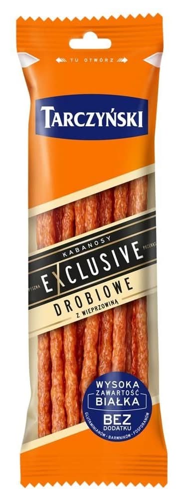 Tarczyński Kabanosy Exclusive drobiowe z wieprzowiną 105 g
