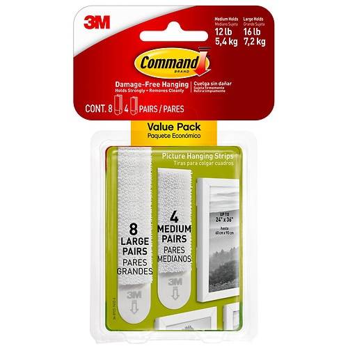Command Picture Hanging Strips Assorted Sizes - 12.0 pr