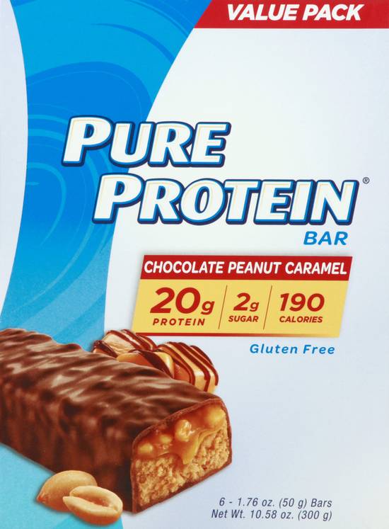 Pure Protein Gluten Free Chocolate Peanut Caramel Protein Bar