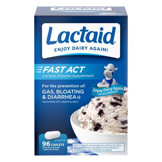 Lactaid Fast Act Lactase Enzyme Supplement (96 ct)