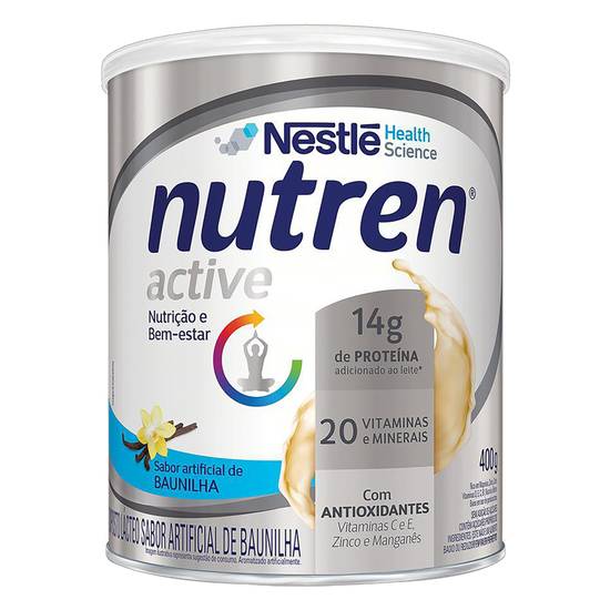 Nestlé suplemento alimentar sabor baunilha nutren active (400g)