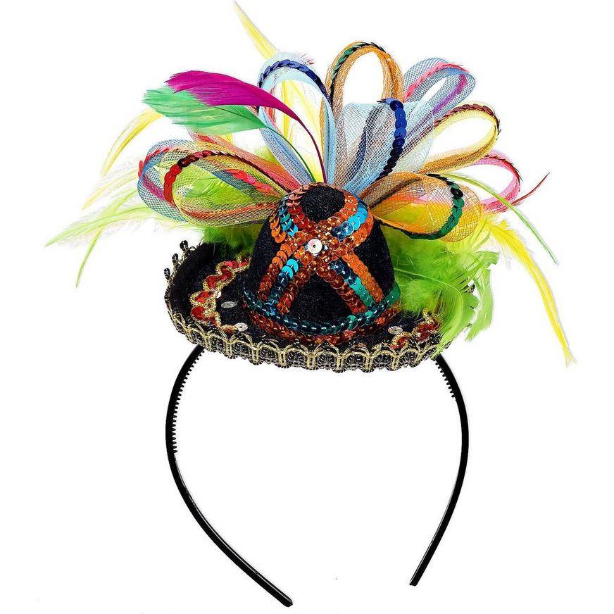 Party City Mini Fiesta Sombrero Headband, 6 In x 9 In