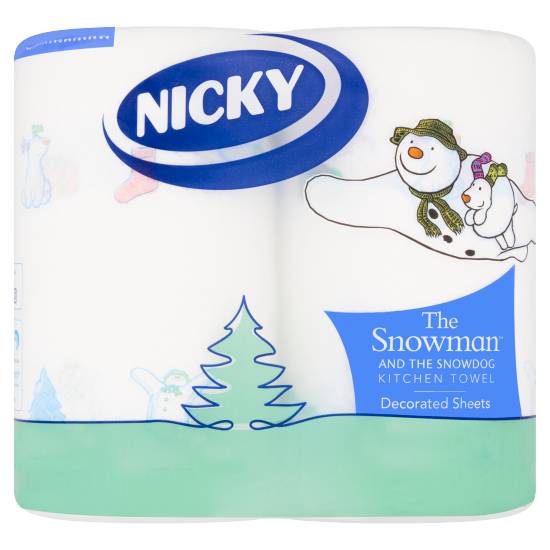 Nicky The Snowman and the Snowdog Kitchen Towel (2 pack)