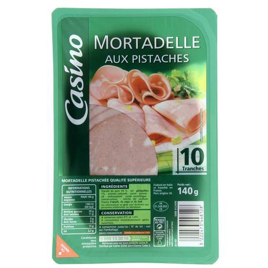 Casino Mortadelle - Aux pistaches  - 10 tranches 10 tranches