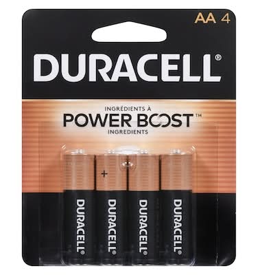 Duracell power boost piles alcalines aa coppertop - power boost coppertop aa alkaline batteries (4 unités)