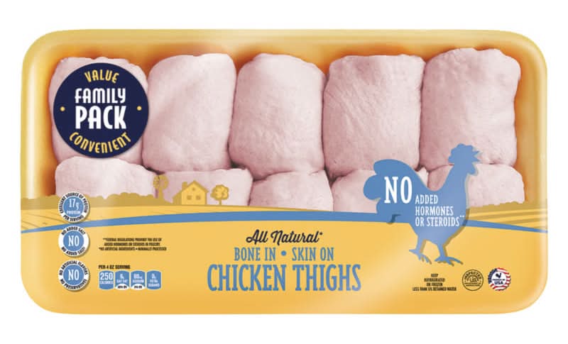 Family Pack Bone-In Skin-On Chicken Thighs, per lb