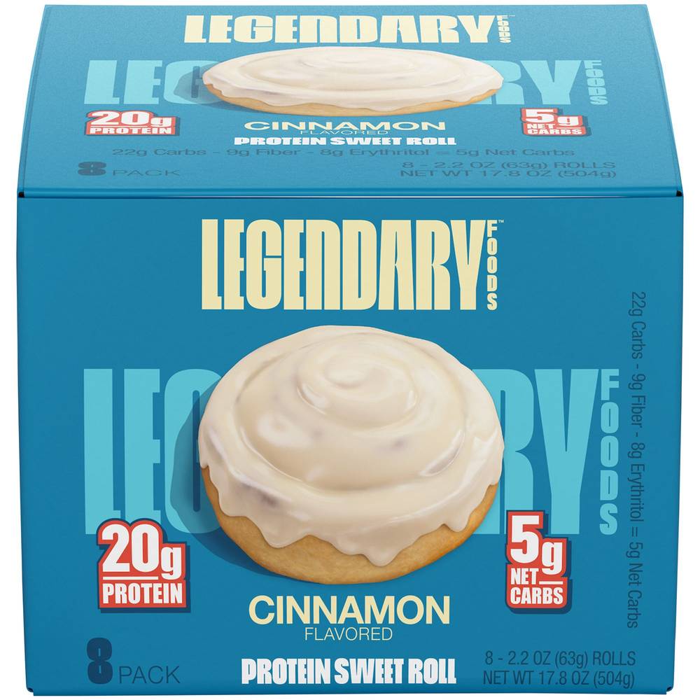 Legendary Foods Protein Sweet Rolls, Cinnamon (2.2 oz, 8 ct)