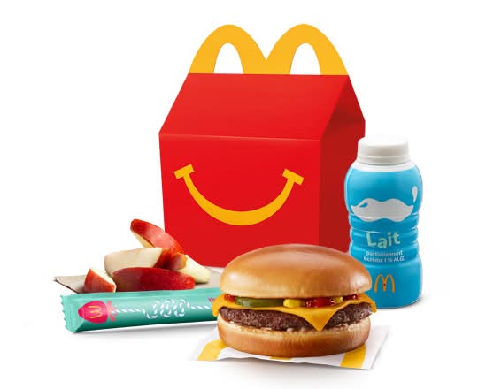 Joyeux festin hamburger fromage - pommes [350-460 Cal]