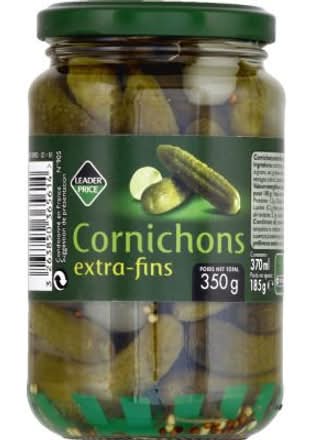 Leader Price - Cornichons extra-fins (350g)