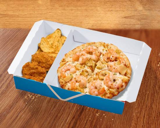 ピザBENTO たーーっぷりガーリックシュリンプ＋お好きなサイド2個 MORE Garlic Shrimp + Any 2 Sides