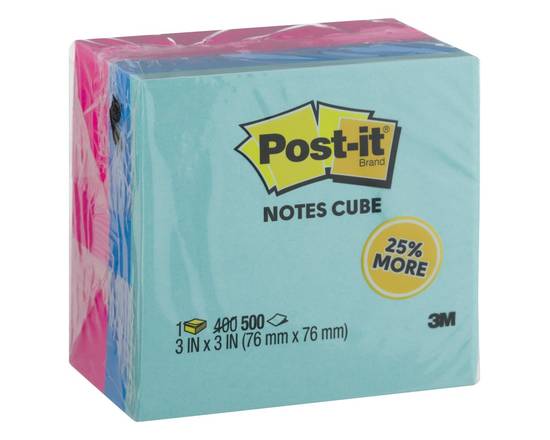 Post-it · 3 x 3 in Post-It Notes Cube (500 notes)