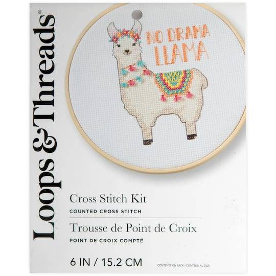 Drama Llama Counted Cross Stitch Kit By Loops & Threads