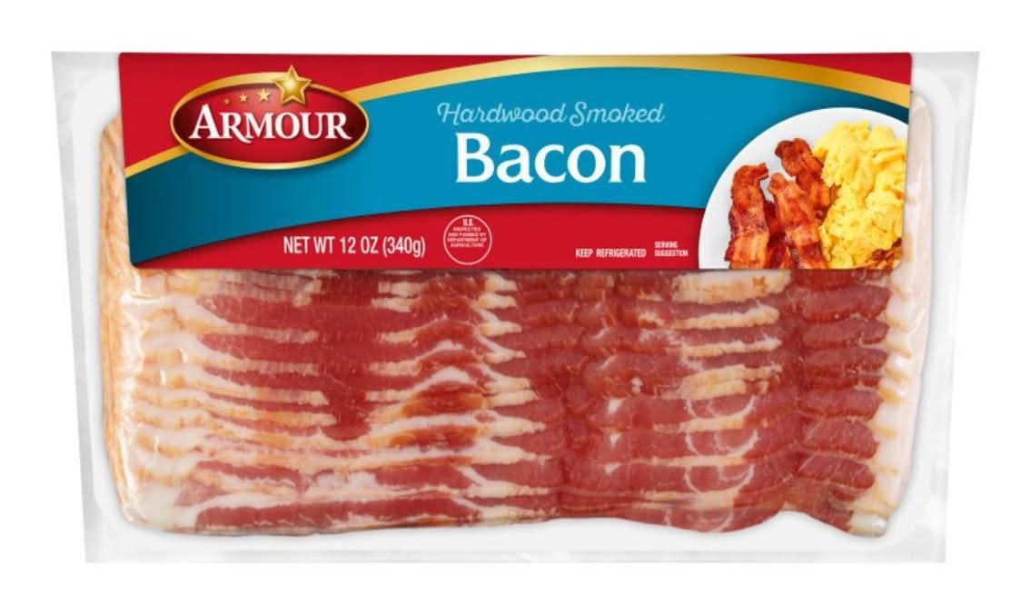 Armour Bacon, Hardwood Smoked (12 oz)