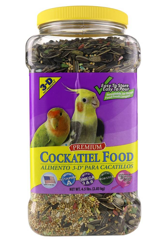 3-D Pet Products Premium Cockatiel Food (4.5 lbs)