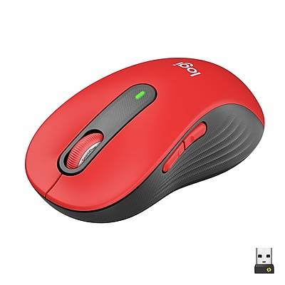 Logitech Signature M650 L Full-Size Wireless Red Mouse