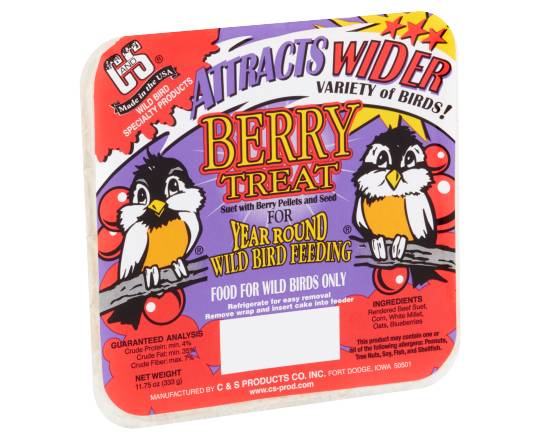 C&S Products Company Berry Suet Treat Wild Bird Food (11.75 oz)