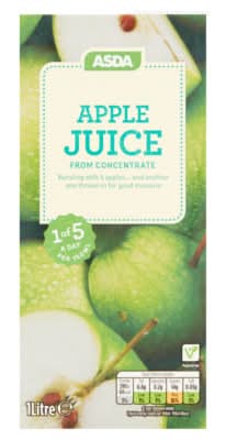 Asda Apple Juice from Concentrate 1 Litre