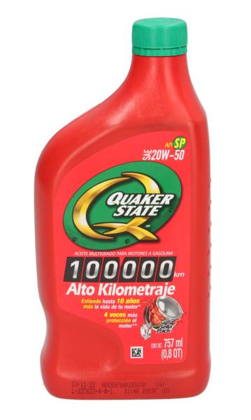Quaker state aceite alto kilometraje 20w-50 (757 ml)